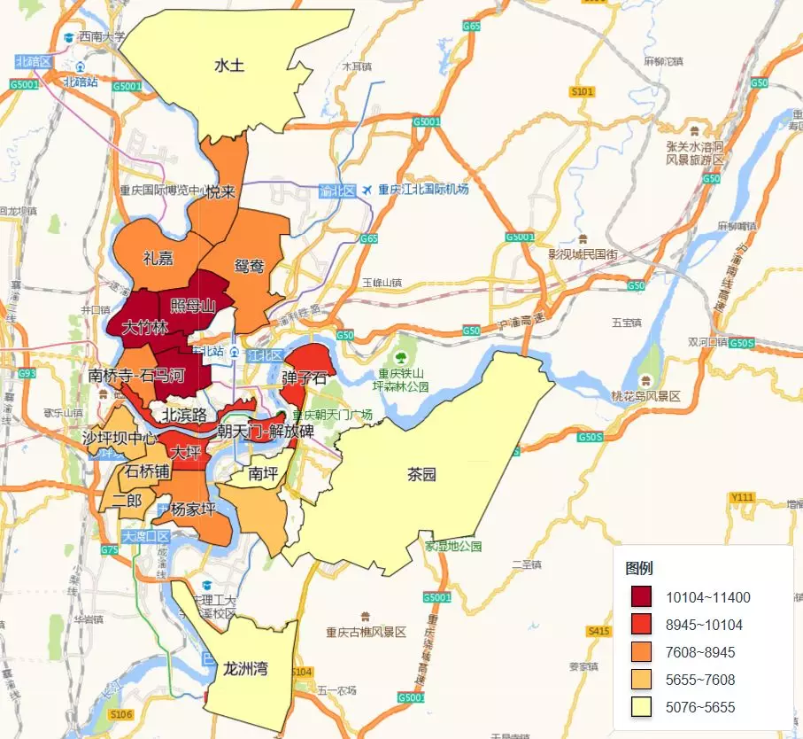 重庆北部新区地图板块图片