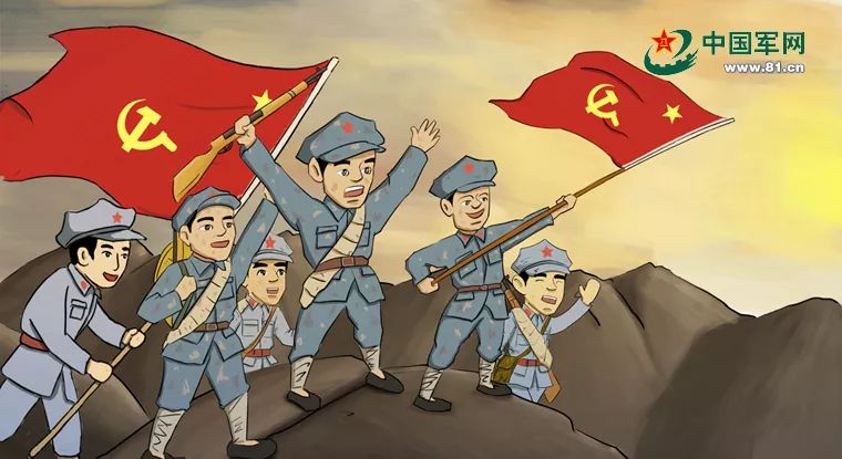 红军胜利卡通图片