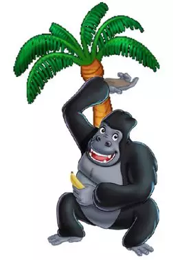 这个大猩猩喜欢吃香蕉例句:the gorilla likes eating banana1