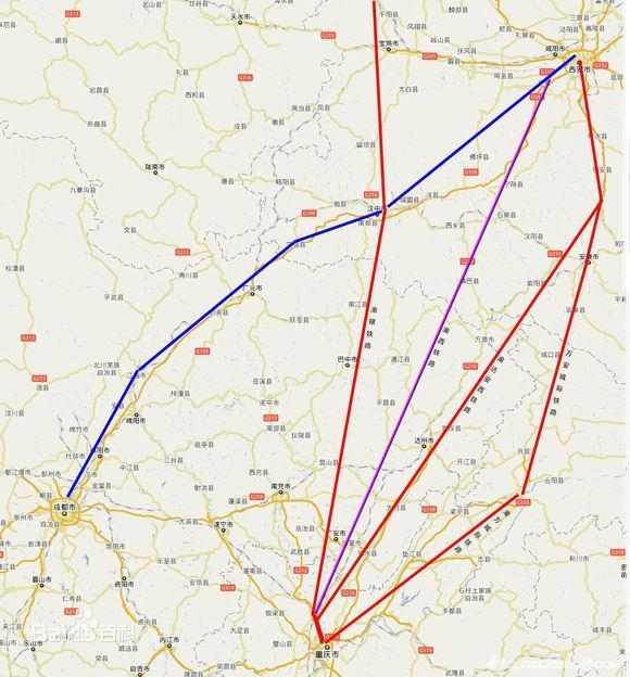 重庆到西安高铁规划图图片