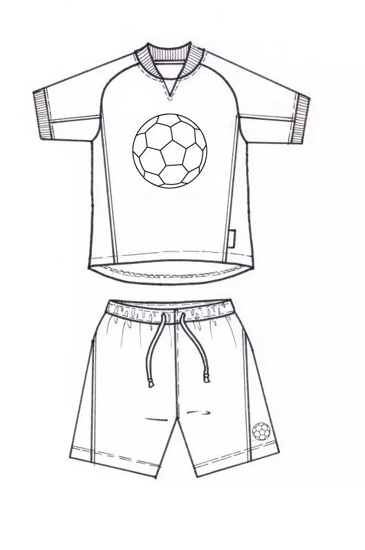 儿童足球衣服简笔画图片