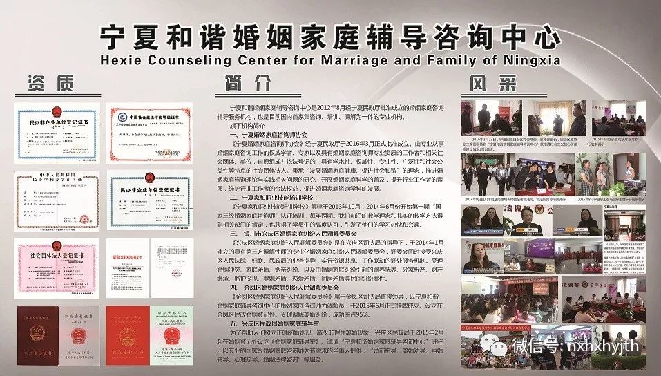 宁夏和谐婚姻家庭辅导咨询中心搬迁新地址