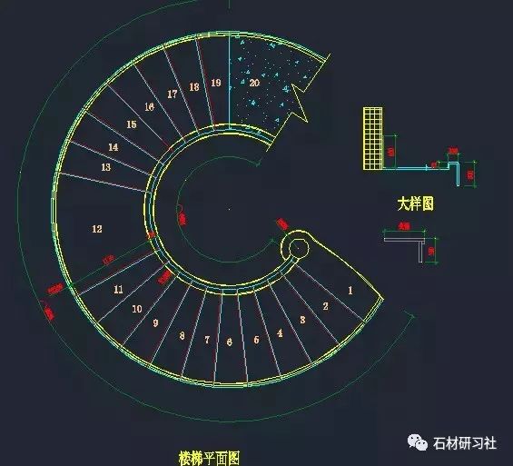 大理石弧形楼梯的十四种款式