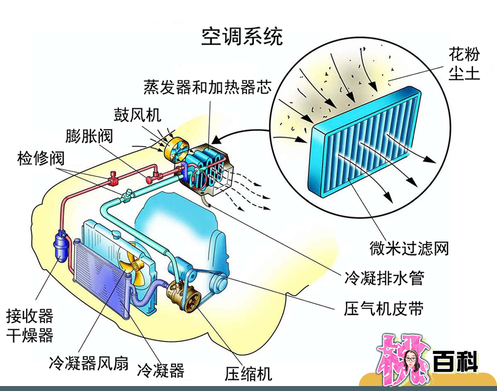 汽车空调系统结构简图图片