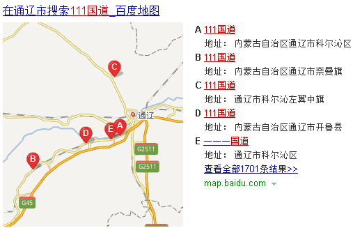 国道111全程线路图图片