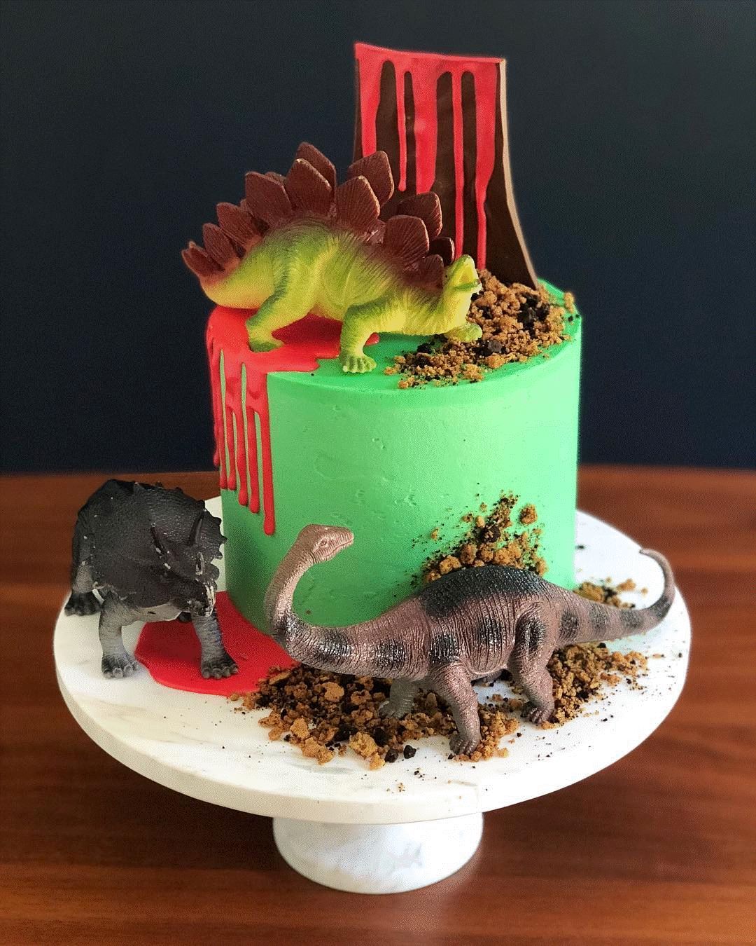 恐龙插尖造型蛋糕图片