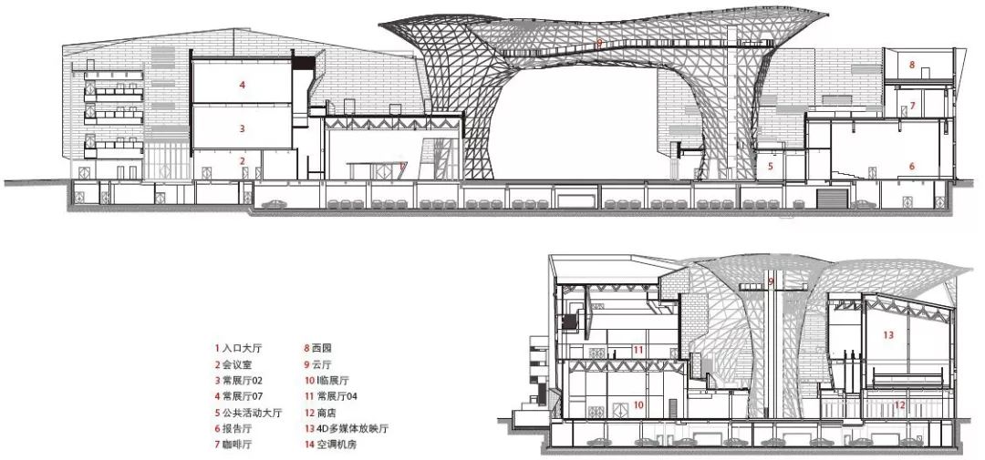 博物馆立面图手绘图片