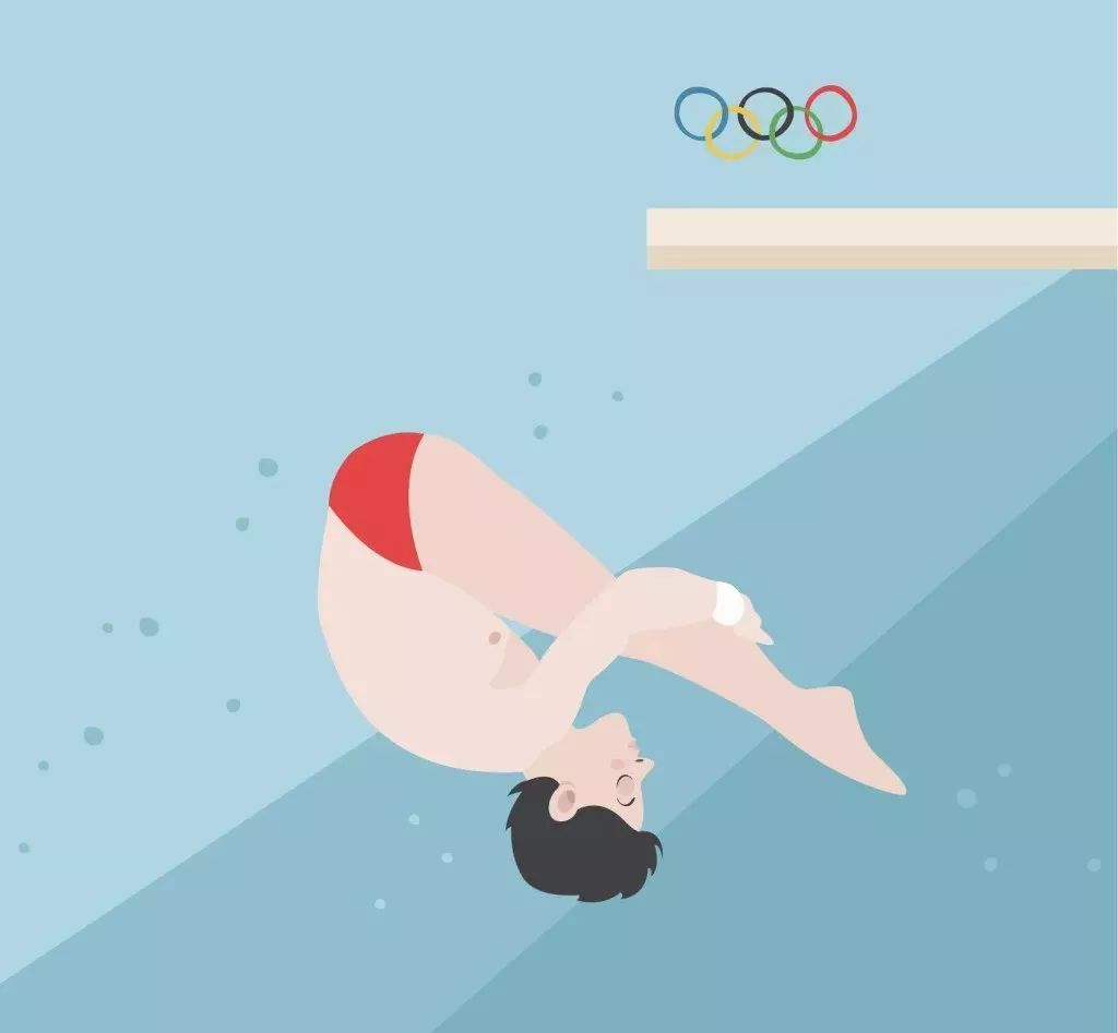 东京奥运会跳水卡通画图片