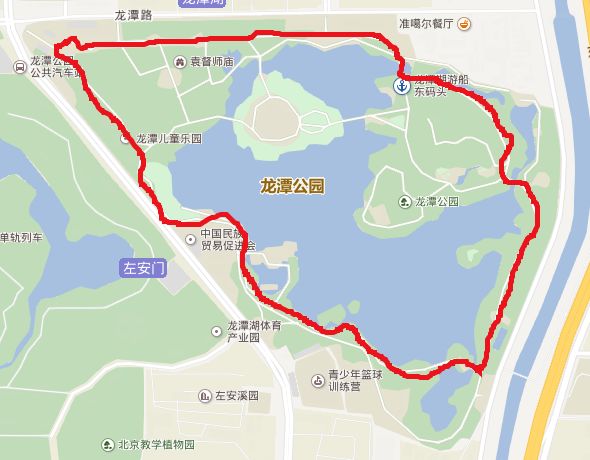 龙潭公园路线图图片