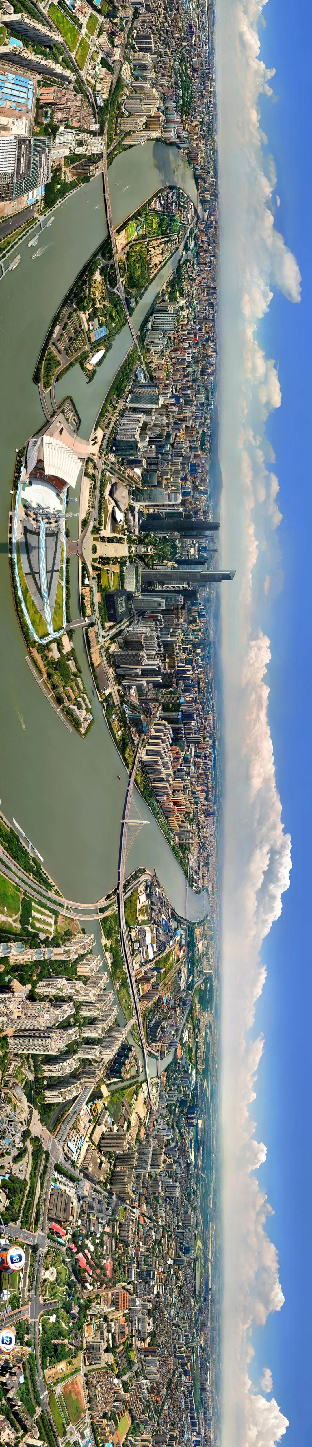 鸟瞰广州全景图片