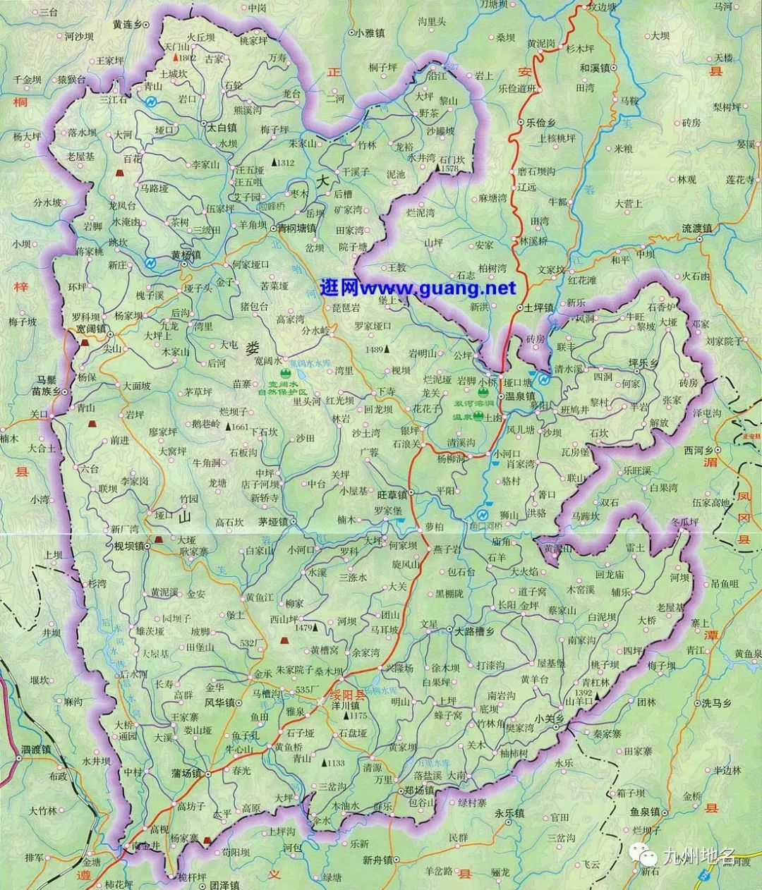 黔北地图图片