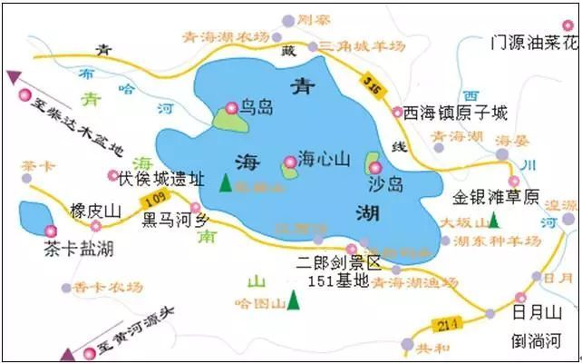 环青海湖地图图片