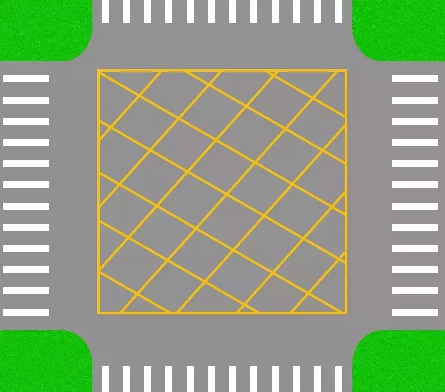 白色路面网状线表示图片