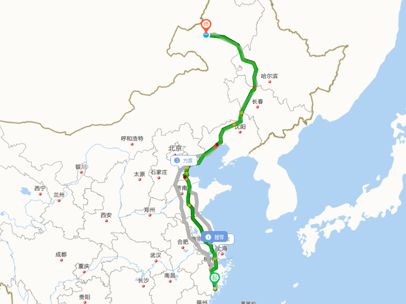 从浙江省温州市到呼伦贝尔大草原旅游怎么走