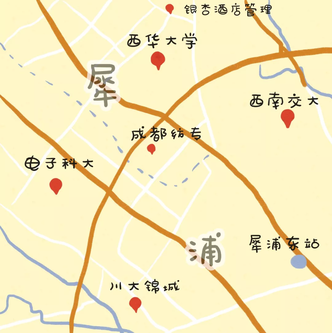 成都大学校园地图图片