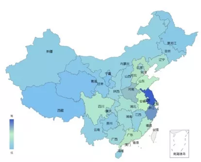 地方人口数量,经济发展程度密切相关(详见图4)全国案件地域分布情况图