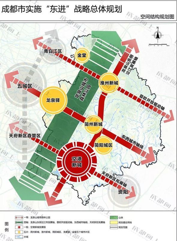 3張圖看清成都東進各大板塊交通最全規劃