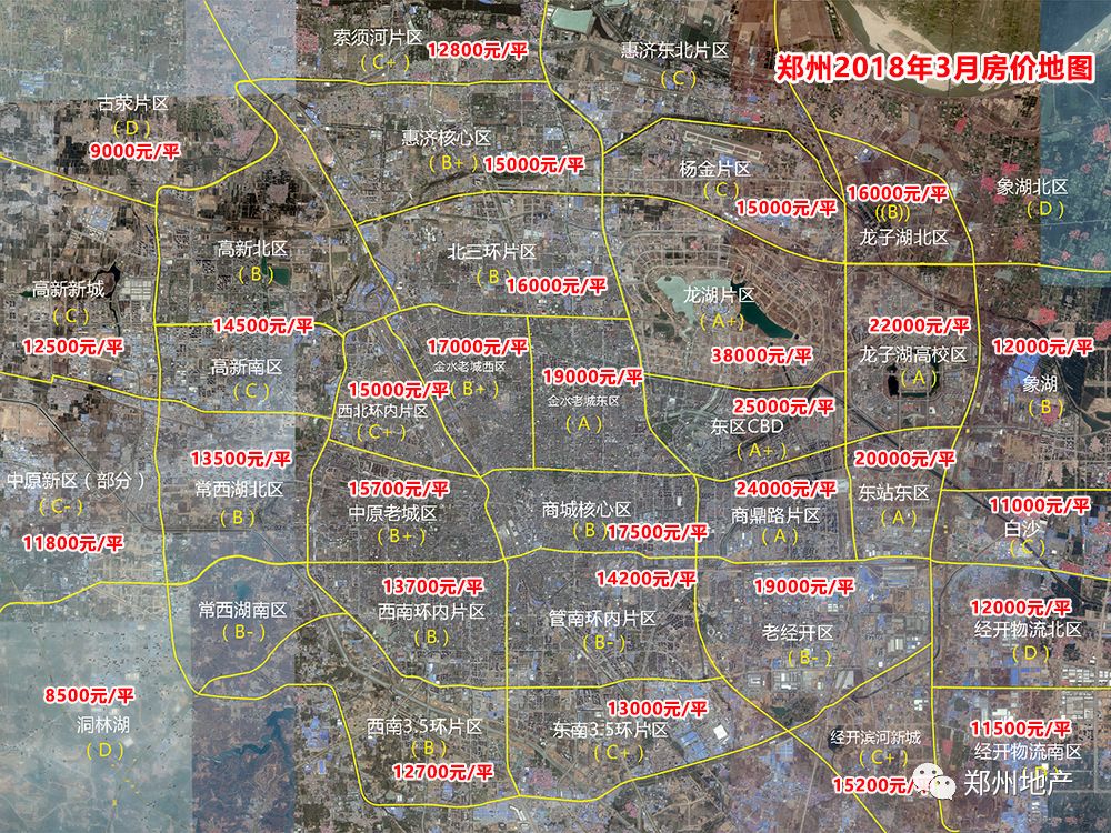 6月鄭州近50個項目入市對比16月房價地圖看各區趨勢