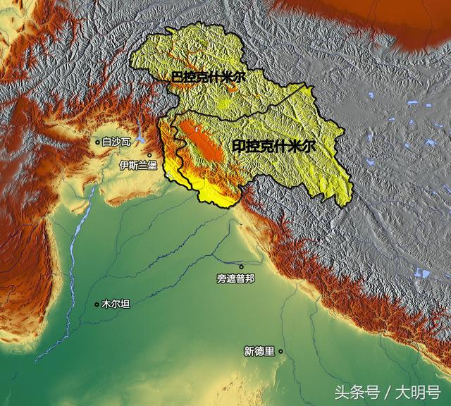 拉达克地区地图图片