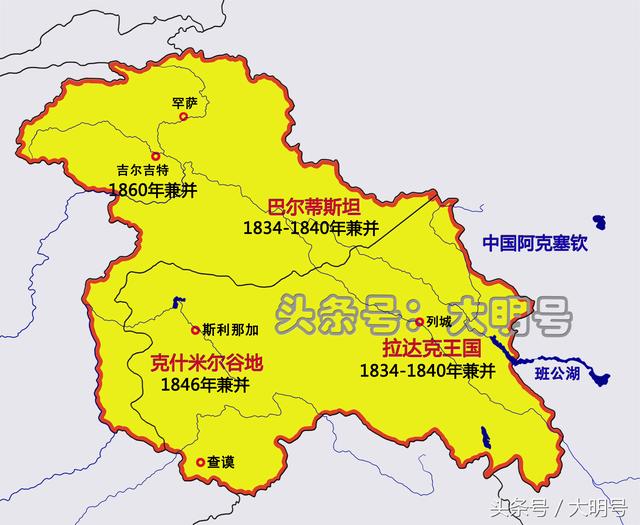 清朝拉达克地图图片
