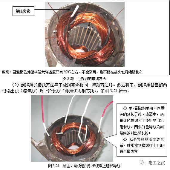 圖解單相電容分相式電動機的重繞