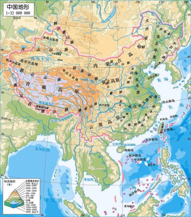 中国地形图地图帝图片