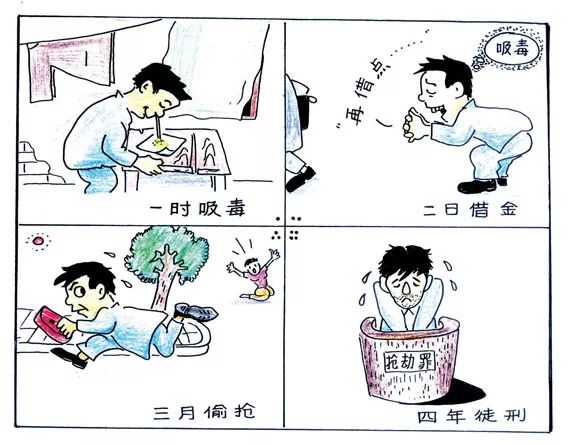 禁毒漫画四宫格图片
