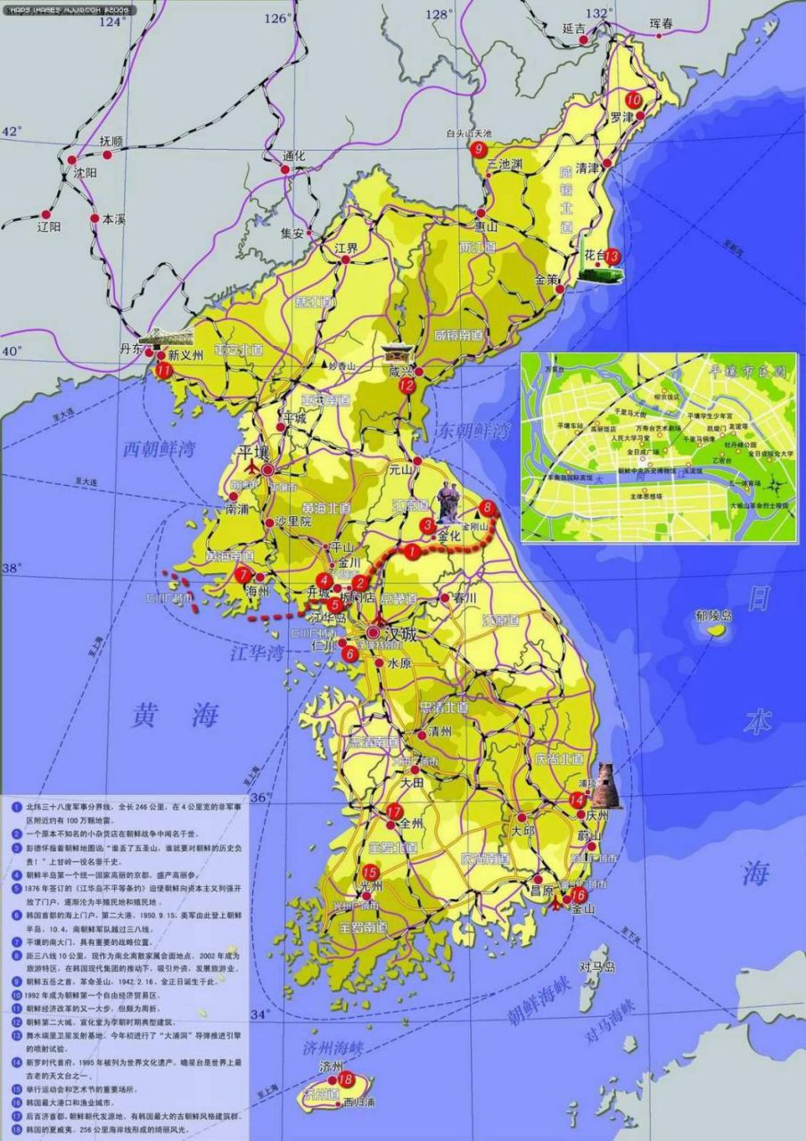 朝鲜地图鸭绿江图片