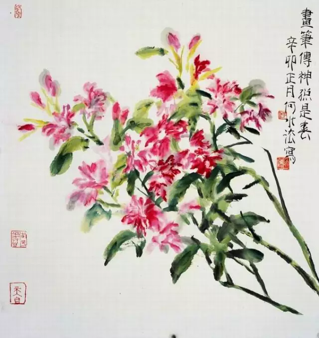 何水法花鸟画作品图片