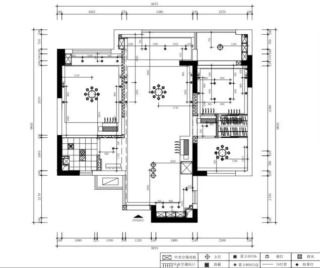 吊灯表示图cad图片