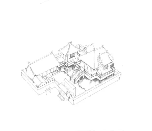 這麼美這麼全的古風建築線稿你不想點開看一下