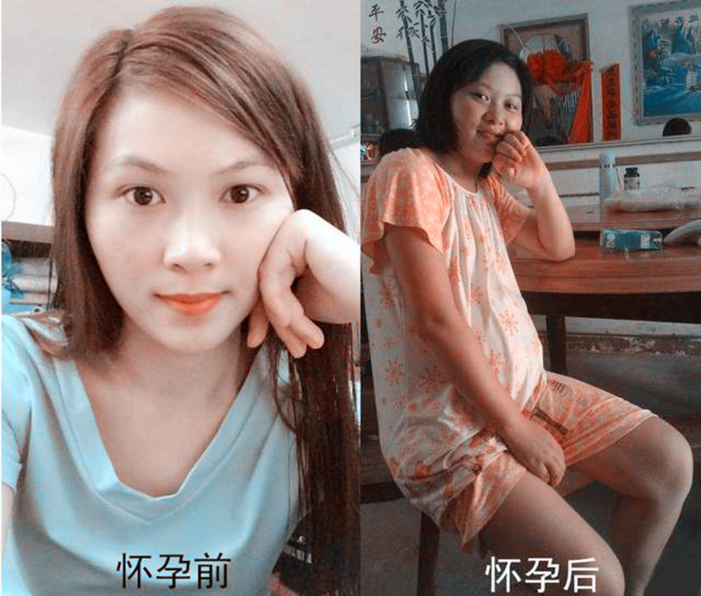 女人怀孕前后对比照片图片