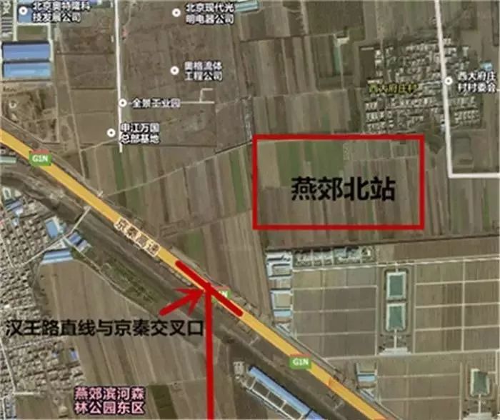 北京地鐵22號線線起點 位於東四環東風北橋 沿京秦高速公路 途徑河北