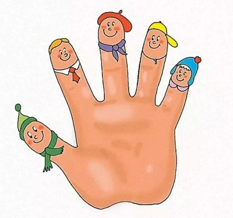 五个手指头画一家人图片