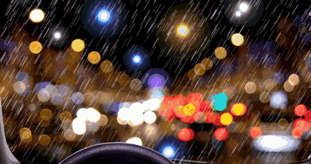 下雨的夜晚 动态图图片