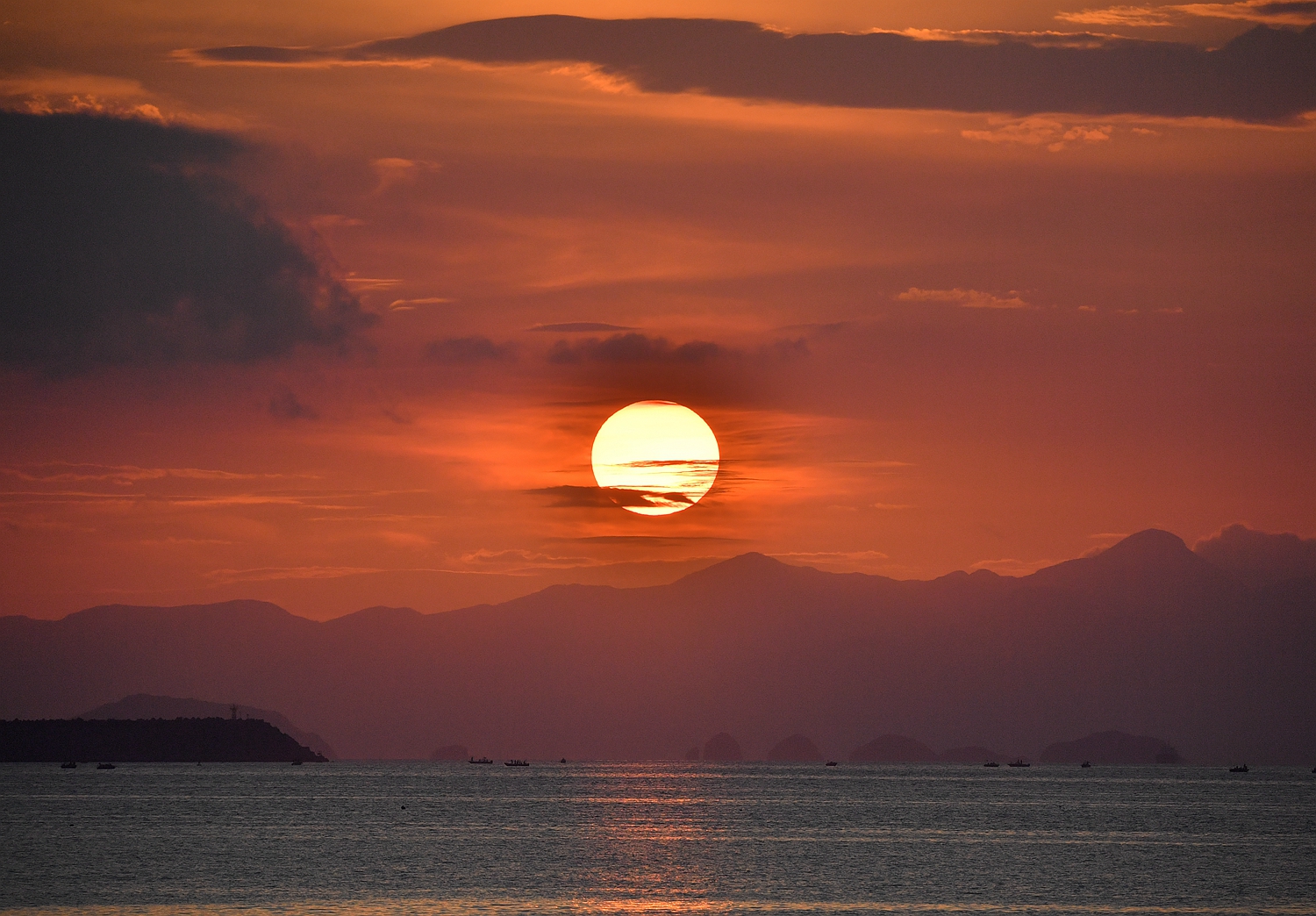 海上日出全记录,摄于深圳大鹏湾