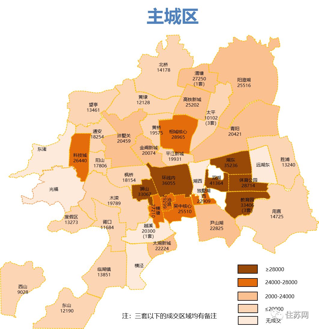 附蘇州大市各區域6月25日-7月1日各版塊房價地圖:張家港商品住宅成交