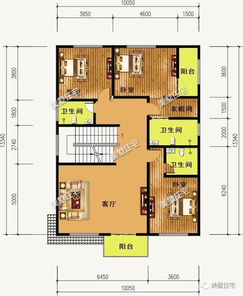 10米乘13米别墅户型图图片