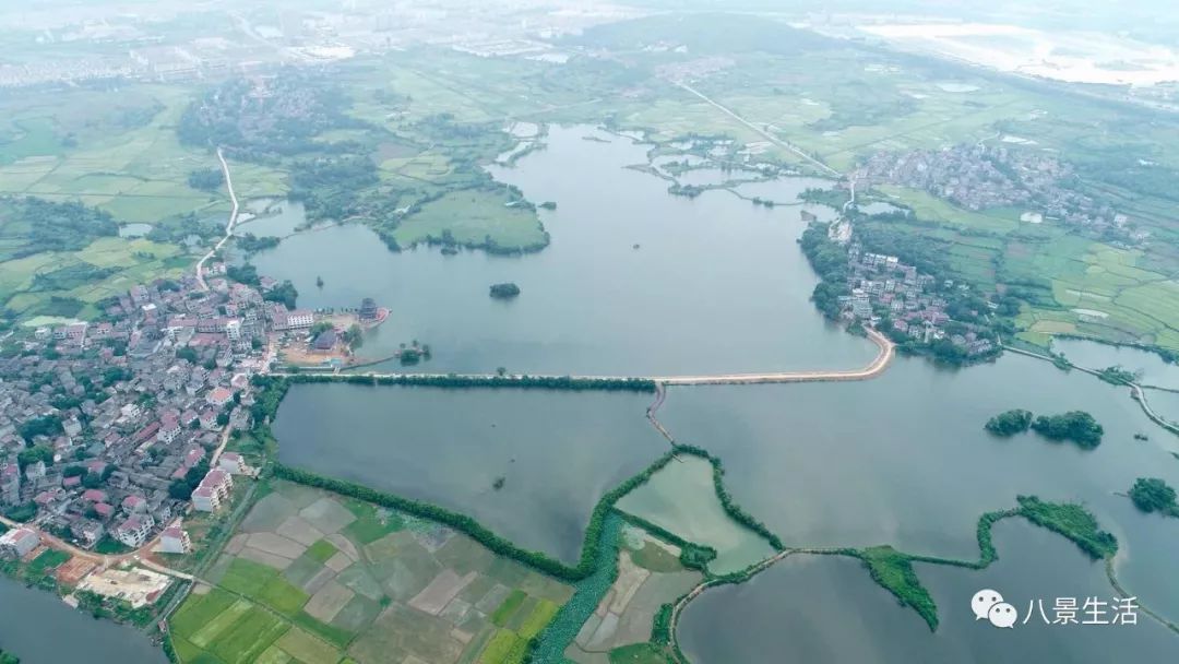 随手拍高安震撼航拍高安八景礼港湖大片高空看简直美翻了