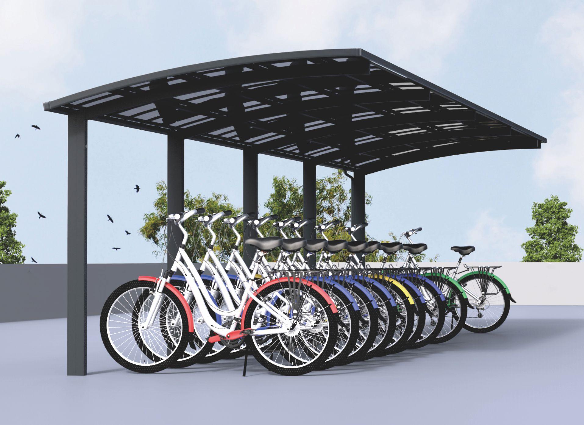 自行车棚设计标准图片