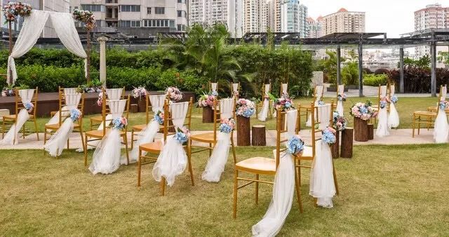 独好是一片天台户外婚礼位于广州繁华的天河中心粤海喜来登酒店地址
