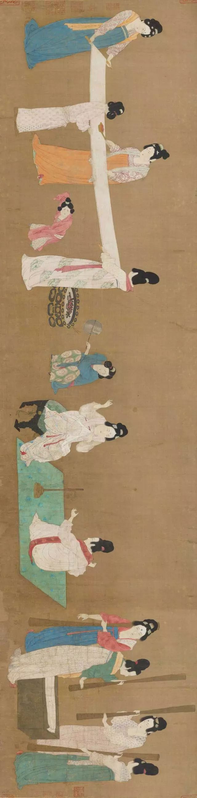 唐代女子的精致日常——观复猫钻进古画说文化之《捣练图》