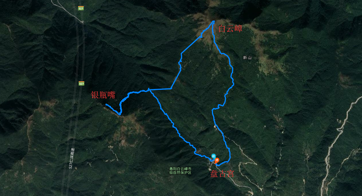 惠州白云嶂登山路线图片