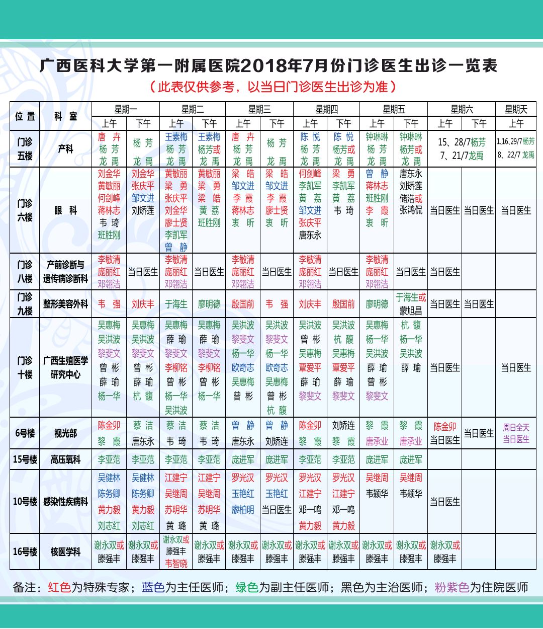 三芝堂诊所医生出诊表图片