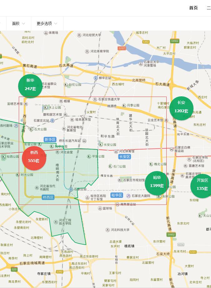 石家庄裕华区范围地图图片