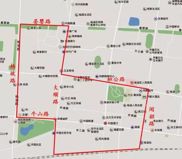 淄博实验中学地图图片