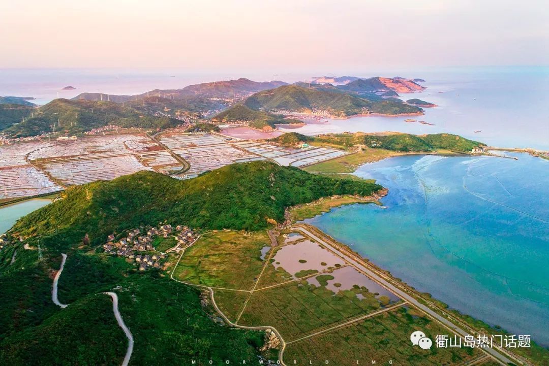 空中俯瞰衢山島,場面震撼,美成一幅幅油畫!