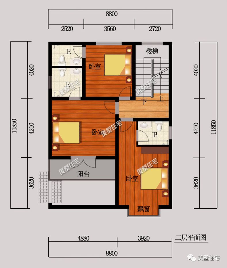 8米也能建新中式,布局太实用,从未让人失望