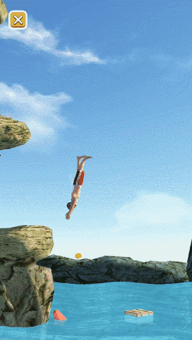 在跳水的过程中,玩家还要注意躲避树枝,石块等一系列障碍物