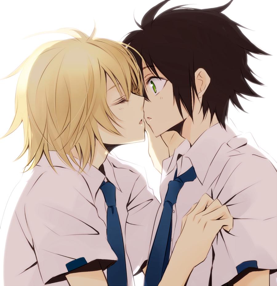 男生和男生接吻动漫图片